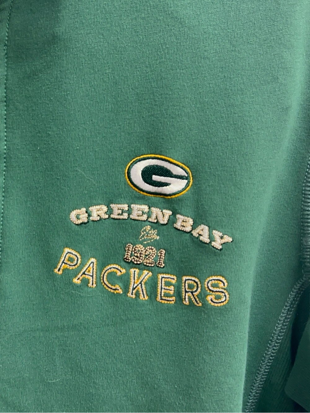Tommy Bahama Green Bay Packers Green Quarter-Zip Pullover Size Medium - Picture 3 of 6